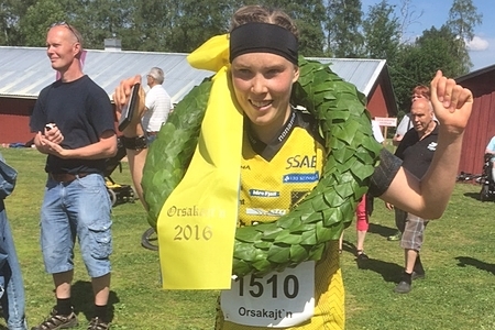 Tove Alexandersson sprang fort och vann Orsakajt´n över två minuter före Anna Haag. FOTO: Bror Nilsson. Tove Alexandersson sprang fort och vann Orsakajt´n över två minuter före Anna Haag. FOTO: Bror Nilsson.
