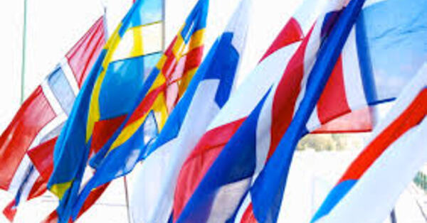 Bilde av den nordiske lands flagg
