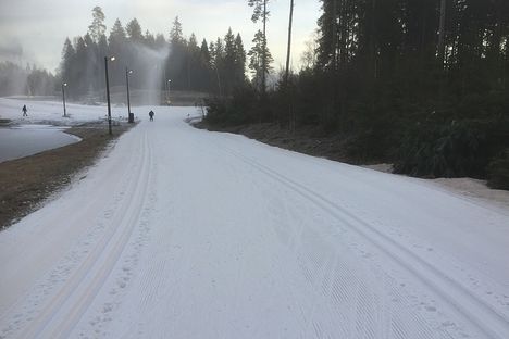Med en av de modernaste konstsnöanläggningarna i Sverige har man i västgötska Tranemo snart haft 50 skiddagar den här säsongen. FOTO: Christian Olsson. Med en av de modernaste konstsnöanläggningarna i Sverige har man i västgötska Tranemo snart haft 50 skiddagar den här säsongen. FOTO: Christian Olsson.