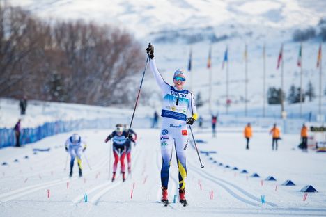 Anna Dyvik gjorde succé på sprinten vid U23-VM i USA. Hon åkte hem guldmedaljen med snudd på tre och en halv sekunds marginal. FOTO: Joel Marklund/Bildbyrån. Anna Dyvik gjorde succé på sprinten vid U23-VM i USA. Hon åkte hem guldmedaljen med snudd på tre och en halv sekunds marginal. FOTO: Joel Marklund/Bildbyrån.
