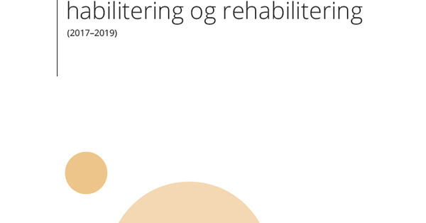 Omslaget til Opptrappingsplan for habilitering og rehabilitering