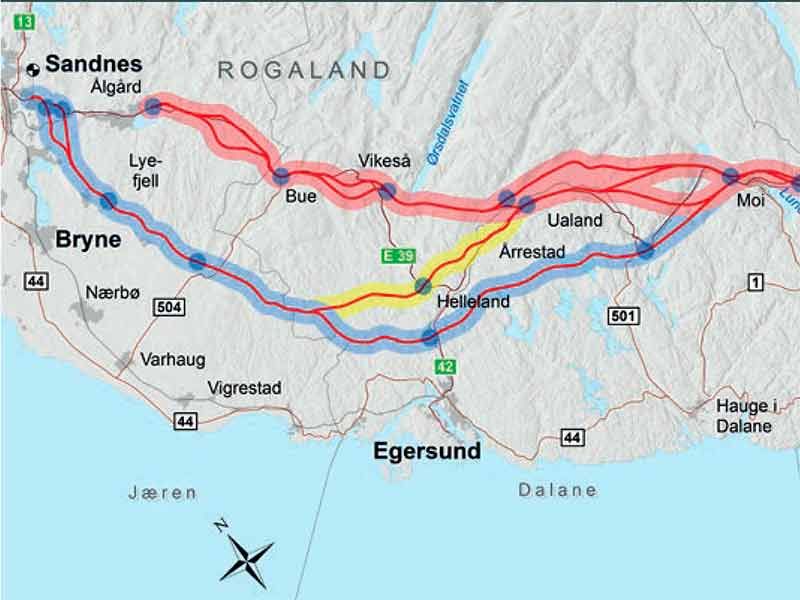 E39 Lyngdal vest–Sandnes