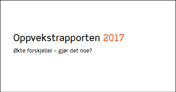 Ingressbilde til Oppvekstrapporten 2017