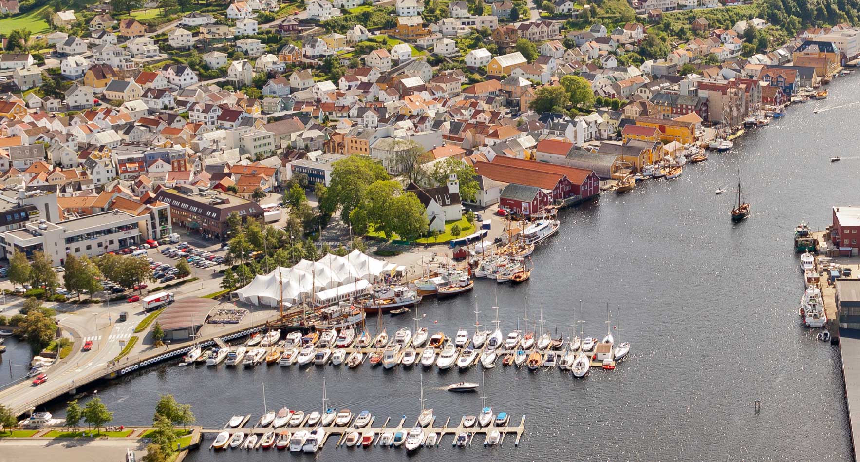 Flyfoto over sentrum
