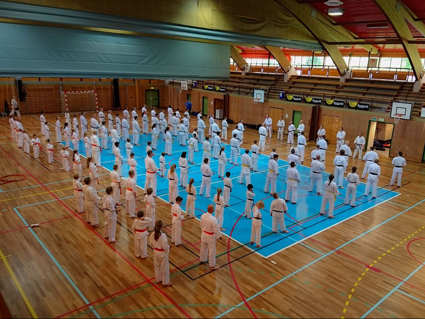 Karatetrening i Egersundshallen