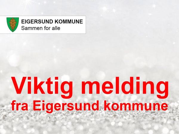 Viktig melding fra Eigersund kommune