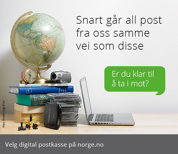 Er du klar til å ta imot digital post? Velg digital postkasse på www.norge.no.