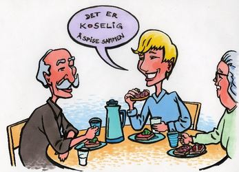 Det er koselig å spise sammen