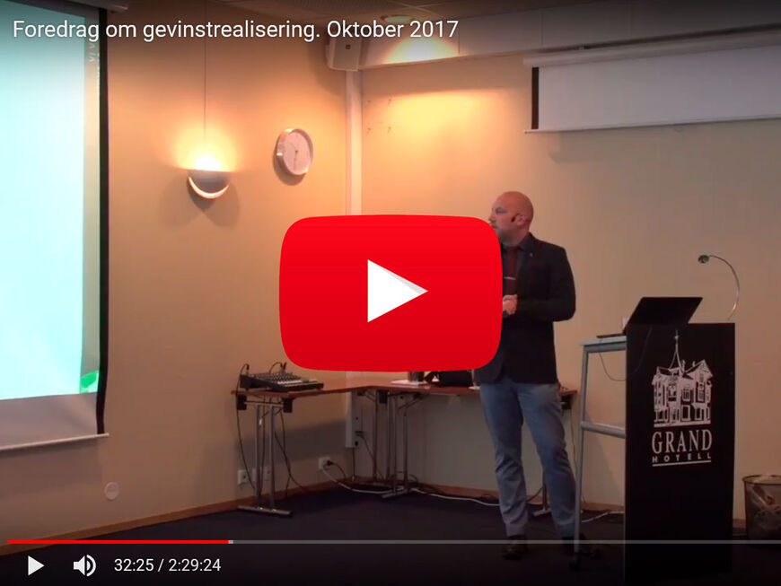 Foredrag om gevinstrealisering