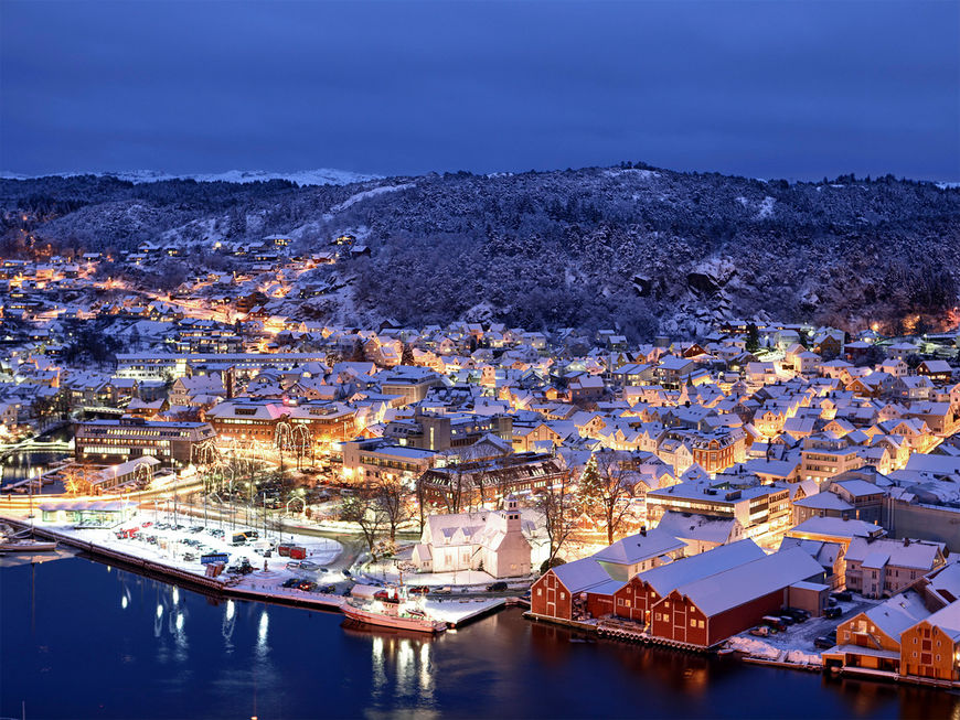 Jul og vinter i Egersund sett fra Kontrari