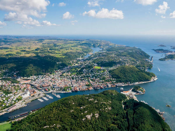 Flyfoto over Egersund