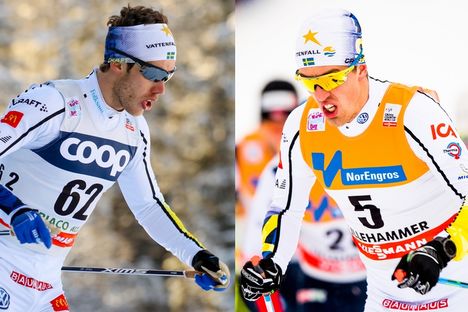 Svenska hopp i Tour de Ski: Marcus Hellner och Calle Halfvarsson. FOTO: (Hellner) Matic Klansek/GEPA Pictures. (Halfvarsson) Jon Olav Nesvold/Bildbyrån. Svenska hopp i Tour de Ski: Marcus Hellner och Calle Halfvarsson. FOTO: (Hellner) Matic Klansek/GEPA Pictures. (Halfvarsson) Jon Olav Nesvold/Bildbyrån.
