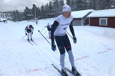 Rikard Tynell hade smält julmaten bra och spurtvann Grönklitts Julmarathon före Oscar Person och Jimmie Johnsson. FOTO: Marcus Laggar. Rikard Tynell hade smält julmaten bra och spurtvann Grönklitts Julmarathon före Oscar Person och Jimmie Johnsson. FOTO: Marcus Laggar.