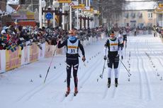 Katerina Smutná passerade Britta Johansson Norgren strax före mållinjen och vann 30:e Tjejvasan. FOTO: Vasaloppet. Katerina Smutná passerade Britta Johansson Norgren strax före mållinjen och vann 30:e Tjejvasan. FOTO: Vasaloppet.