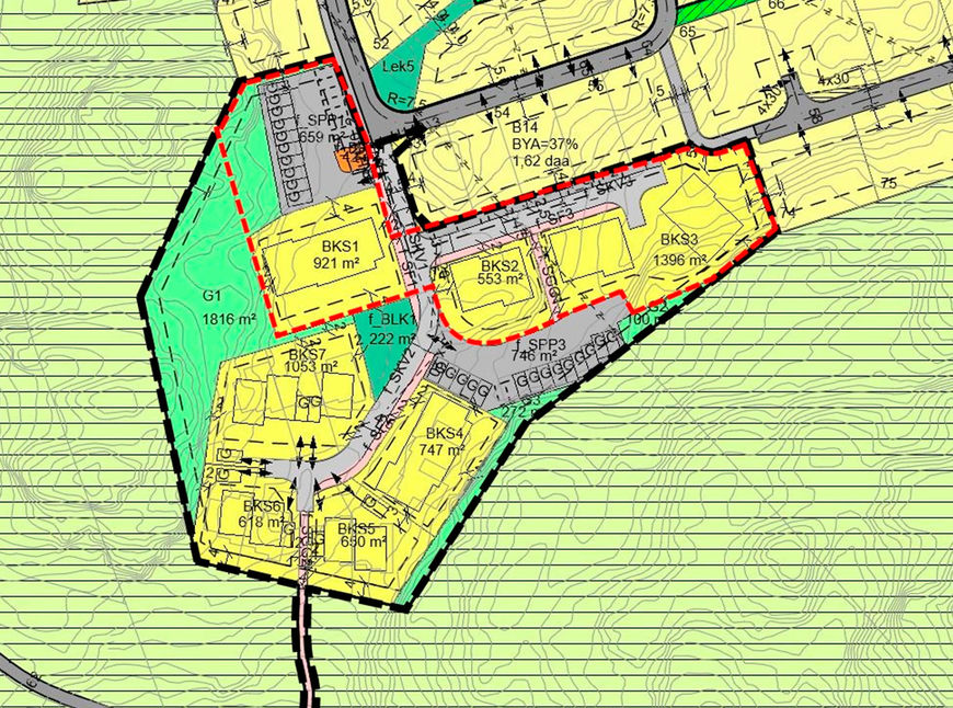 Kart over Leidlandshagen