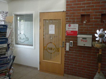 Inngang NAV på Sørfold Rådhus