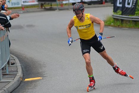 Robin Norum är på väg mot totalseger i rullskidvärldcupen för fjärde året i rad. FOTO: Johan Trygg/Längd.se. Robin Norum är på väg mot totalseger i rullskidvärldcupen för fjärde året i rad. FOTO: Johan Trygg/Längd.se.