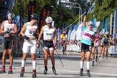 Linn Sömskar passerar jublande mållinjen som vinnare av Alliansloppet. FOTO: Johan Trygg/Längd.se. Linn Sömskar passerar jublande mållinjen som vinnare av Alliansloppet. FOTO: Johan Trygg/Längd.se.