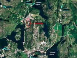 Satelittbilde over Vingård