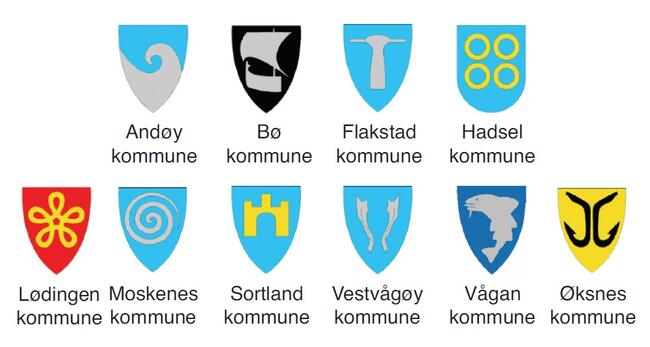 Kommunevåpen, Lofoten og Vesterålen