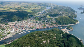 Flyfoto over Egersund