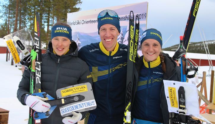 Tove Alexandersson och Erik Rost vann guld och Magdalena Olsson silver när VM-sprinten i skidorientering avgjordes i Piteå. FOTO: Mårten Lång/Svenska orienteringsförbundet. Tove Alexandersson och Erik Rost vann guld och Magdalena Olsson silver när VM-sprinten i skidorientering avgjordes i Piteå. FOTO: Mårten Lång/Svenska orienteringsförbundet.
