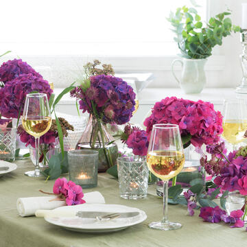 Blomster til borddekorering