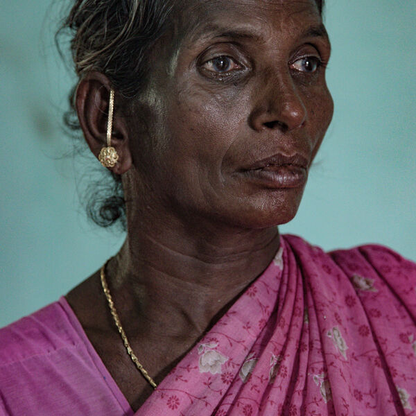 Image Name: Five Degrees   Photographer Name: Federico Borella   Year: 2019   Image Description: < />India, Tamil Nadu, May 2018. Rasathi, the wife of Selvarasy, a farmer who committed suicide in May 2017 by hanging himself in his own field. He got into debt with a cooperative society. A study carried out by Tamma A. Carleton, and published by PNAS (Proceedings of the National Academy of Sciences) analysed climate data from the last 47 years and compared it with the number of farmer suicides in the same period. The research concluded that changes in temperatures which have been occurring since the 1980s have played a role in the decision by thousands of farmers to take their own lives.</ />     Series Name: Five Degrees   Series Description: Could the dramatic increase in Indian farmers who take the