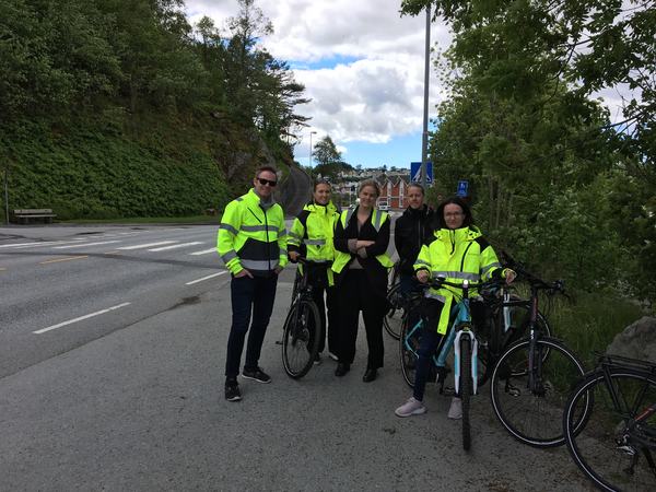 Mulighetsstudie sykkelrute - befaring med Multiconsult