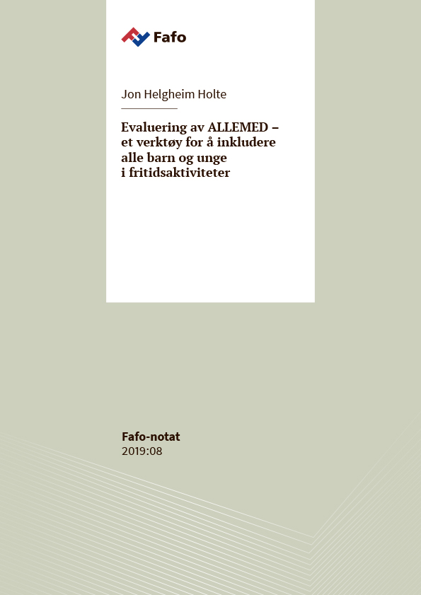 Omslagsbilde til evalueringsrapport av ALLEMED – et verktøy for å inkludere alle barn og unge i fritidsaktiviteter