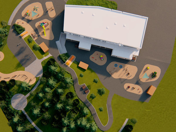 3D modell av barnehage