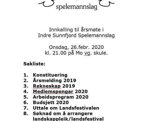 Årsmøte 2020