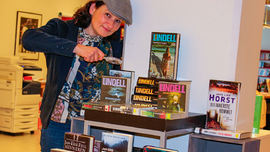 Krimbøker på biblioteket