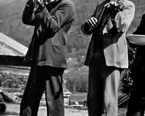 Petter og Moses Paulen i bryllaup på Fuglestrand 1927