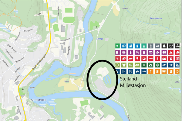 Kart Steiland miljøstasjon Kart Steiland miljøstasjon