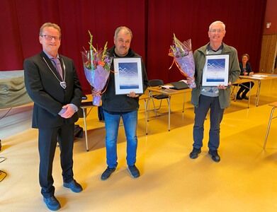 F.v. ordfører Gisle Hansen, Ingvar Sørfjord og Rune Åsbakk. Foto: Saltenposten/Eva S Winther.