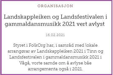 Avlysing LK og LF 2021