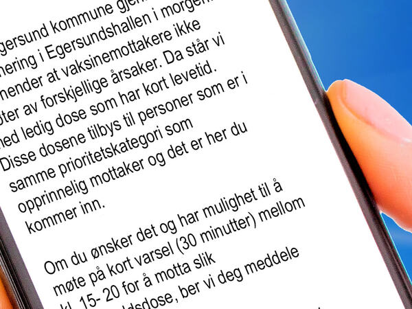 Telefon med SMS