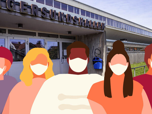Vaksinering i Egersundshallen