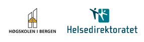 Logoene til Høgskolen i Bergen og Helsedirektoratet