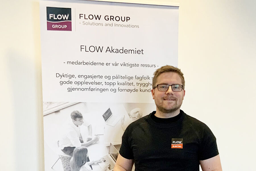 Tjerand Djup Nesvik (28) er ansatt som daglig leder i det nye selskapet til Flow Group AS.