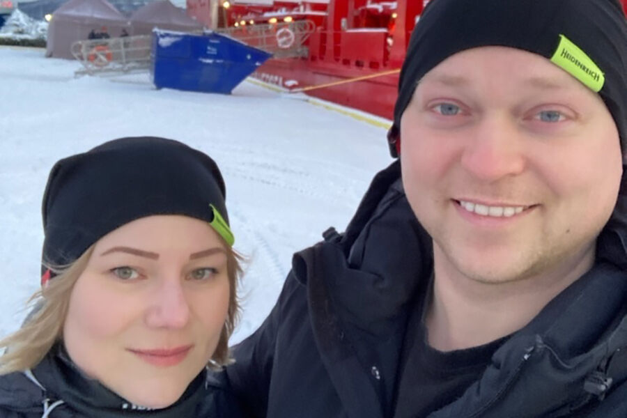 Karin Eilertsen og Øystein Sodef ved Heidenreich i Tromsø , er to engasjerte medarbeidere, og som synes denne leveransen er med på krydre hverdagen. - Dette er en spesiell leveranse vi er stolte av å bli valgt til å levere for Norsk Polarinstitutt, sier de.