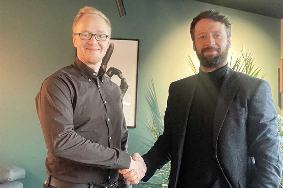 Daglig leder i Drifti AS, Knut Magnus Aasli (tv), og nyansatt Bård Mange Klausen.