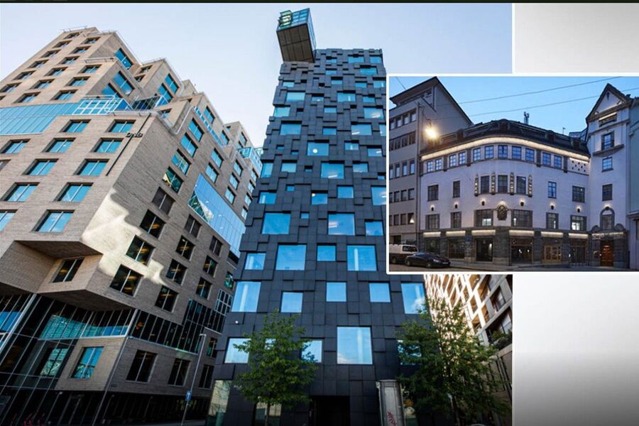 DNB Næringseiendom; Midtbygget og Vestbygget i Bjørvik, og innfelt Markveien 1 i Oslo.