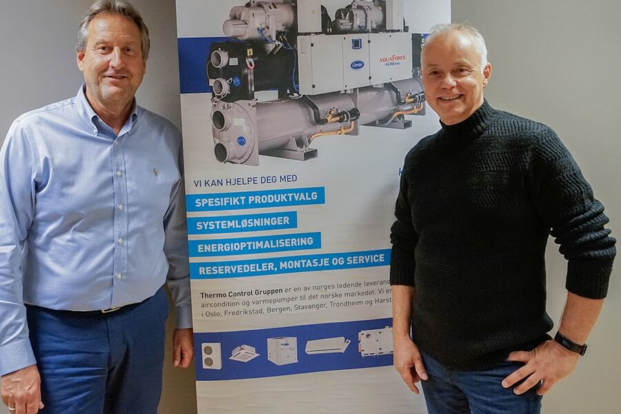 Arne Andresen i Thermocontrol, (t.v), og Stig Rath, Multiconsult. 