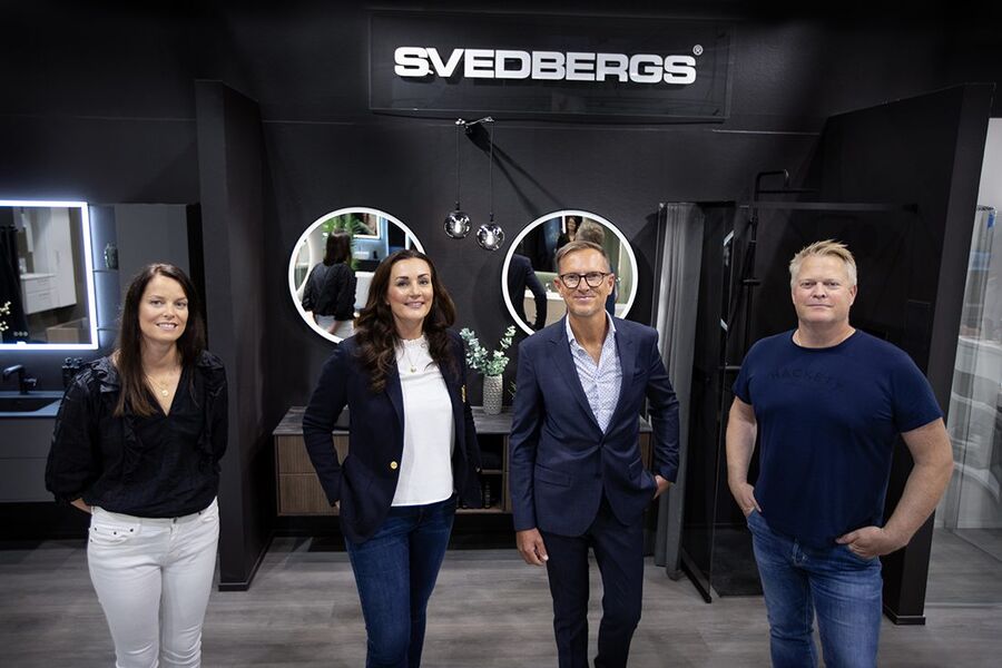 Marit Brennsletten Jensen og Kari Øgle Kjensberg fra VVS Norge RMB, Halvor Bakke og Jørn Börholm fra Svedbergs.