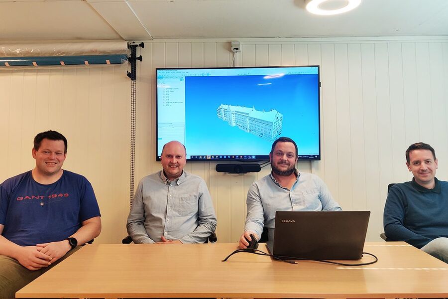 På bildet ser vi fra venstre, Christian Grimeland, Terje Spydevold, Fredrik Grimeland og Jonathan Bjerkli

 