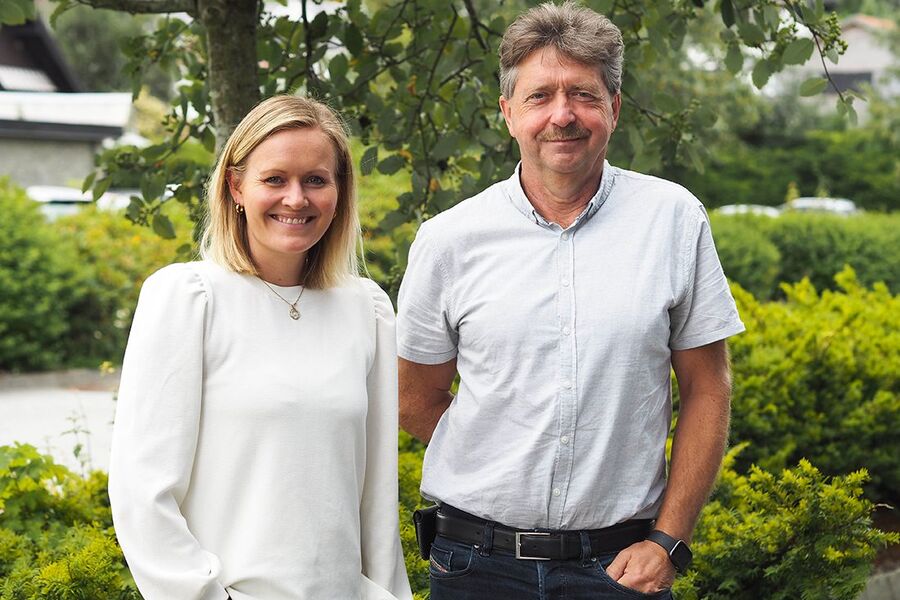 Eli Halvorsen Norheim, finanssjef og Kåre Ravndal, konsernsjef i Teqva Gruppen AS.