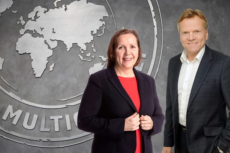 Konsernsjef Grethe Bergly i Multiconsult og daglig leder Arne Jorde i Erichsen & Horgen | Foto: Multiconsult / RedInk / Erichsen & Horgen