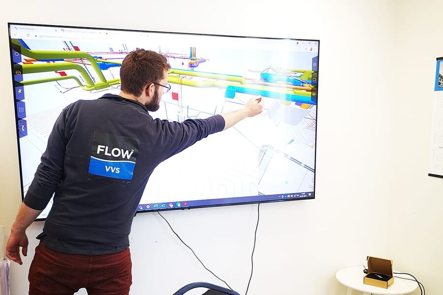T-Rør som er med i Flow_Group, får større og større prosjekter som krever kompetanse, og BIM kunnskap. - Vi har som medlemmer i Flow Group tilegnet oss kunnskap som er helt essensielt for å være med på de mest spennende prosjektene i vårt distrikt, sier Magnus Ekker, daglig leder i T-Rør AS.